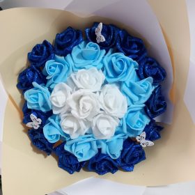 Csillogós örökrózsa csokor