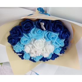 Csillogós örökrózsa csokor