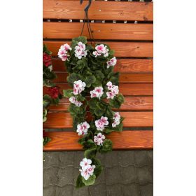 Futó muskátli akasztós kaspóban