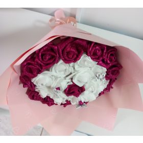 Csillogós örökrózsa csokor